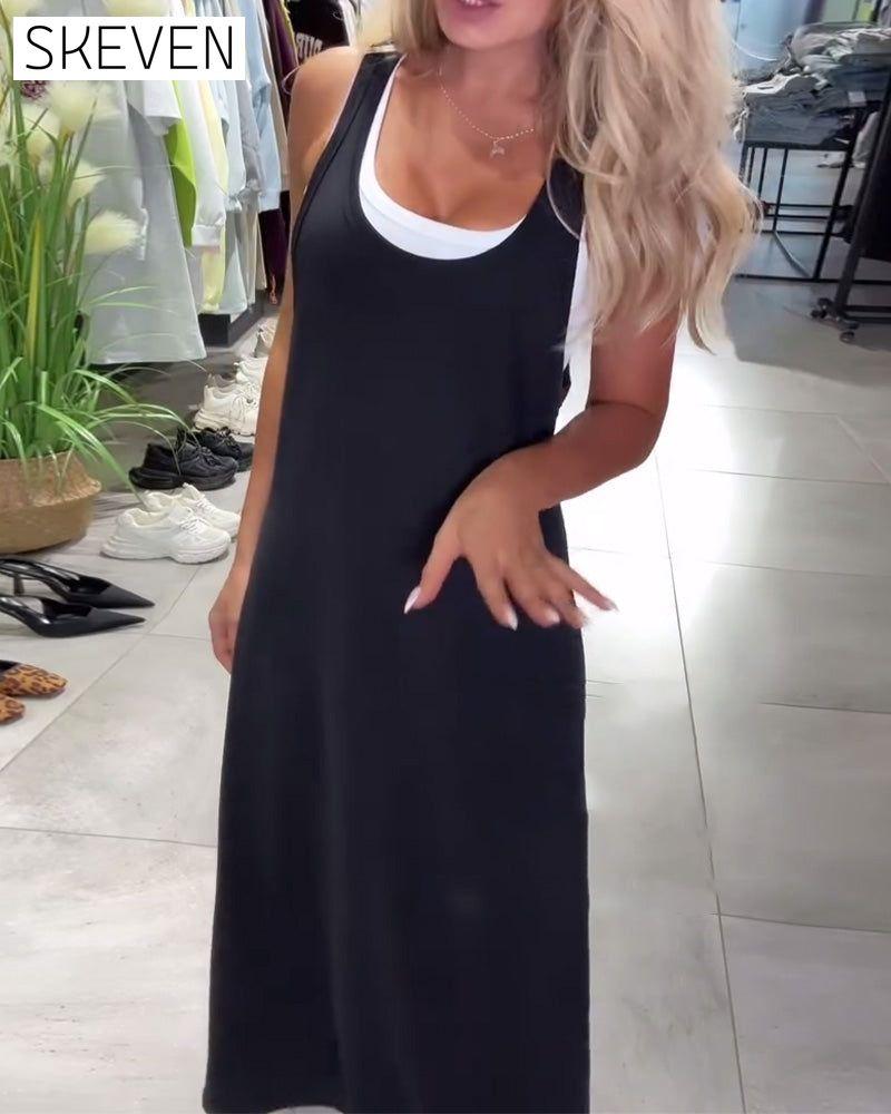 Slimming Suspender Casual Dress
