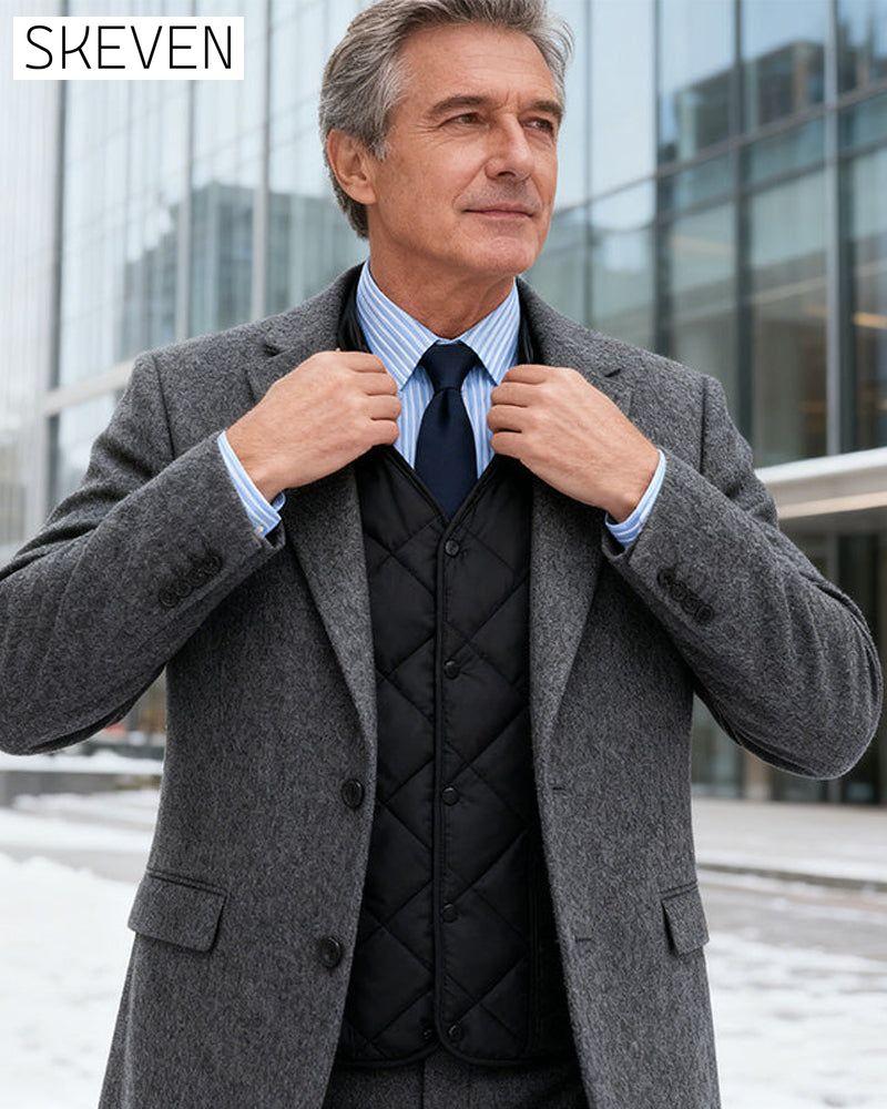Men's Casual Quilted Thermal-Lined Vest