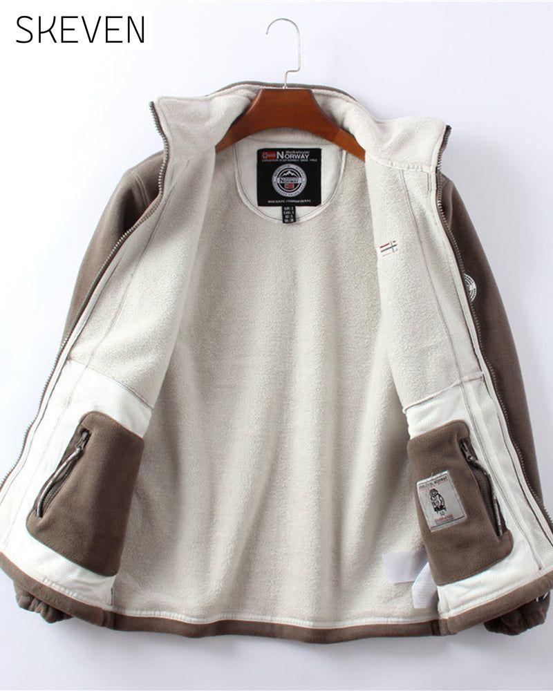 Doppellagige Herren-Fleecejacke &amp; 50 % Rabatt