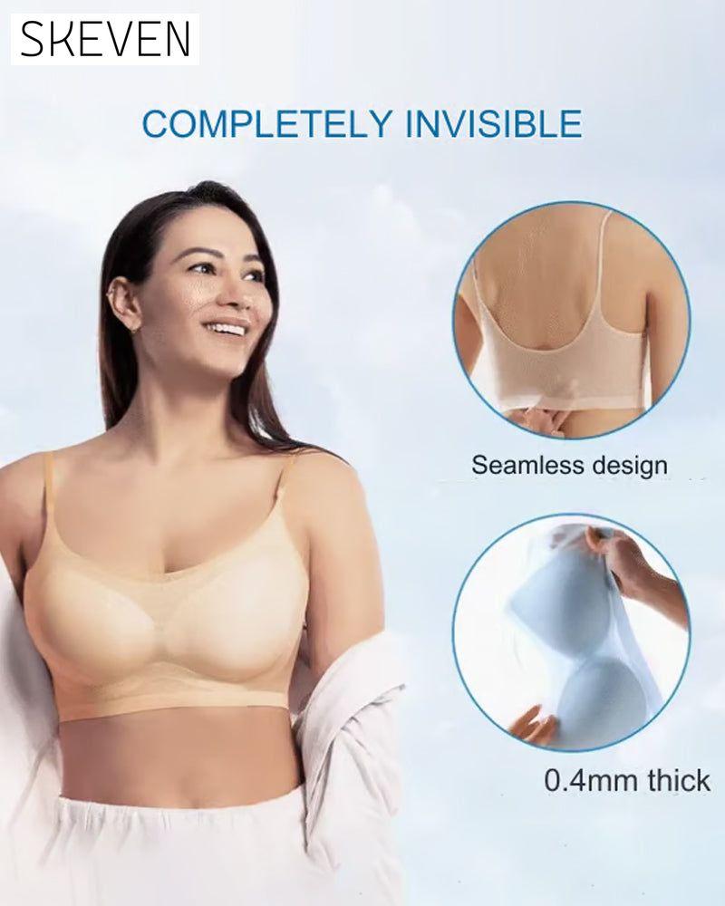 Soutien-gorge ultra-fin, sans coutures, en soie glacée, ultra confortable.