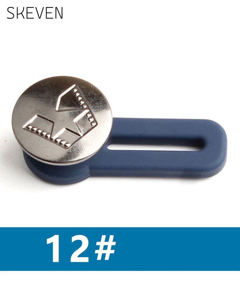 Bouton d'extension de taille en métal à ressort pour jeans