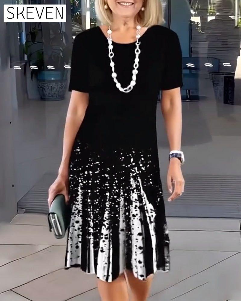 Temperamental Commuter Print Dress