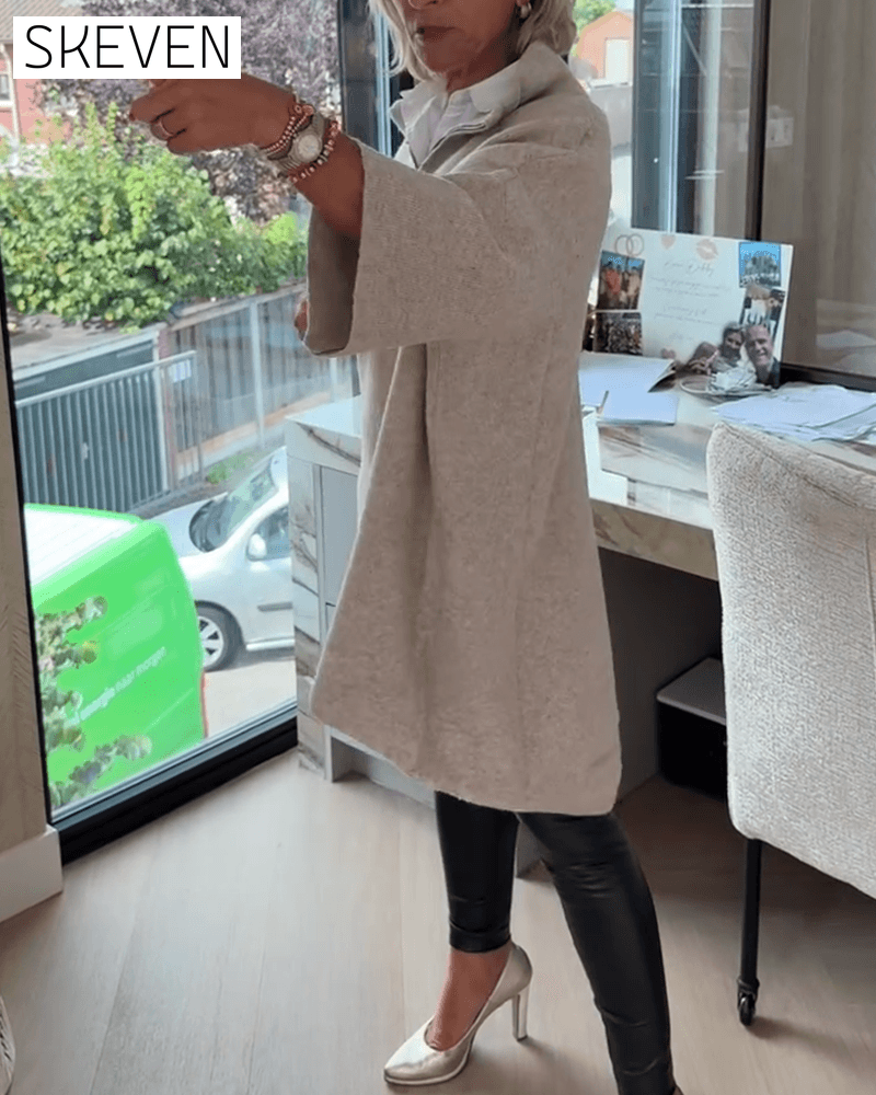 Stand Collar Half-Zip Loose Pullover