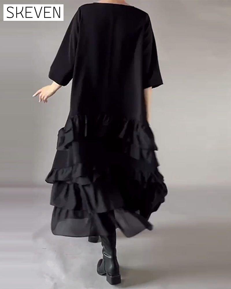 Round Neck Double-Layered Dress
