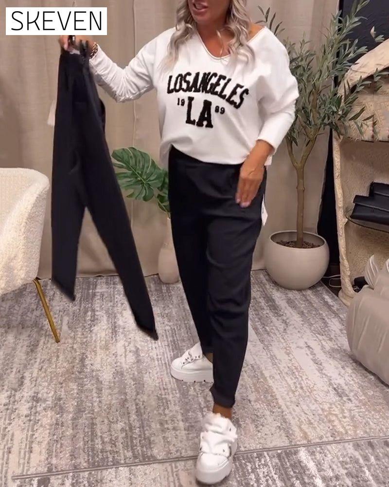 Casual solid color pocket pants