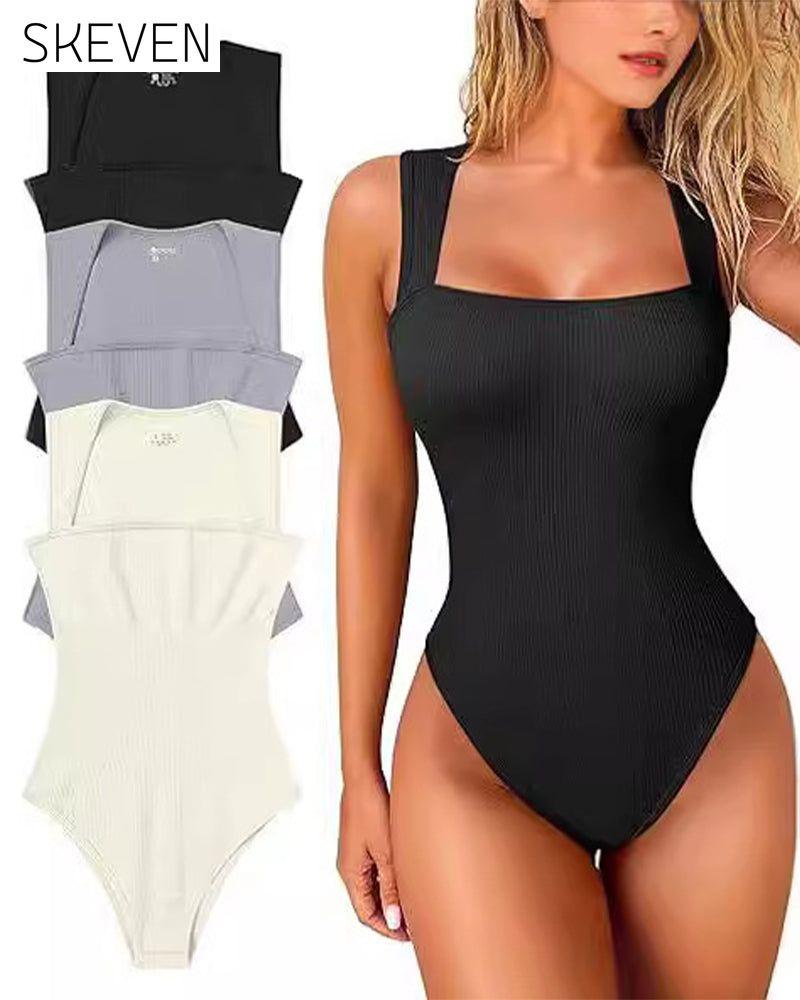 Solid color sleeveless tank bodysuit