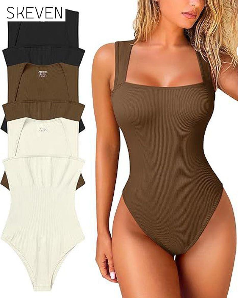 Solid color sleeveless tank bodysuit