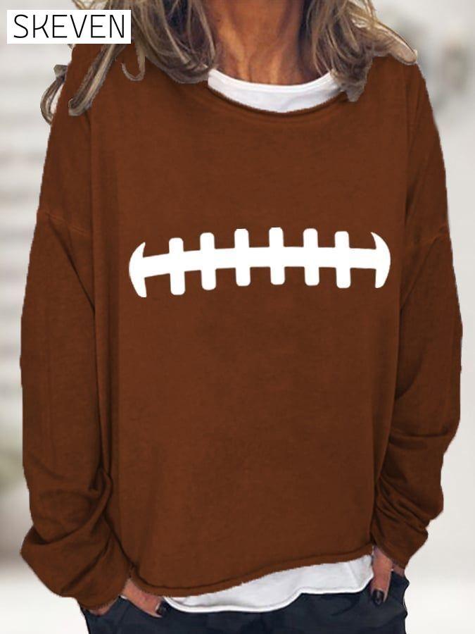 Women's Football Lover Casual Long-Sleeve T-Shirt