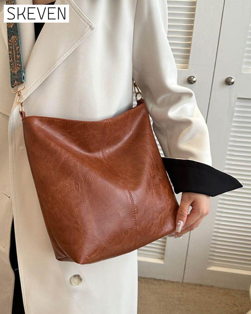 Sac seau vintage à bandoulière grande capacité