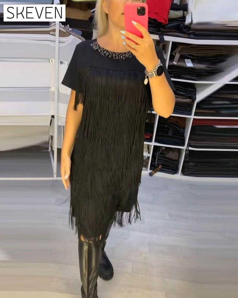 Chic Shift dress with Tassel