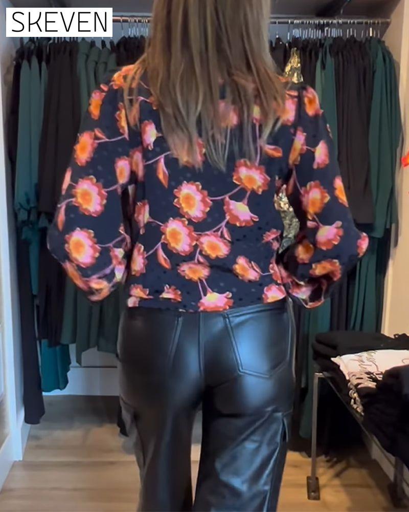 Langarmshirt mit Blumenmuster