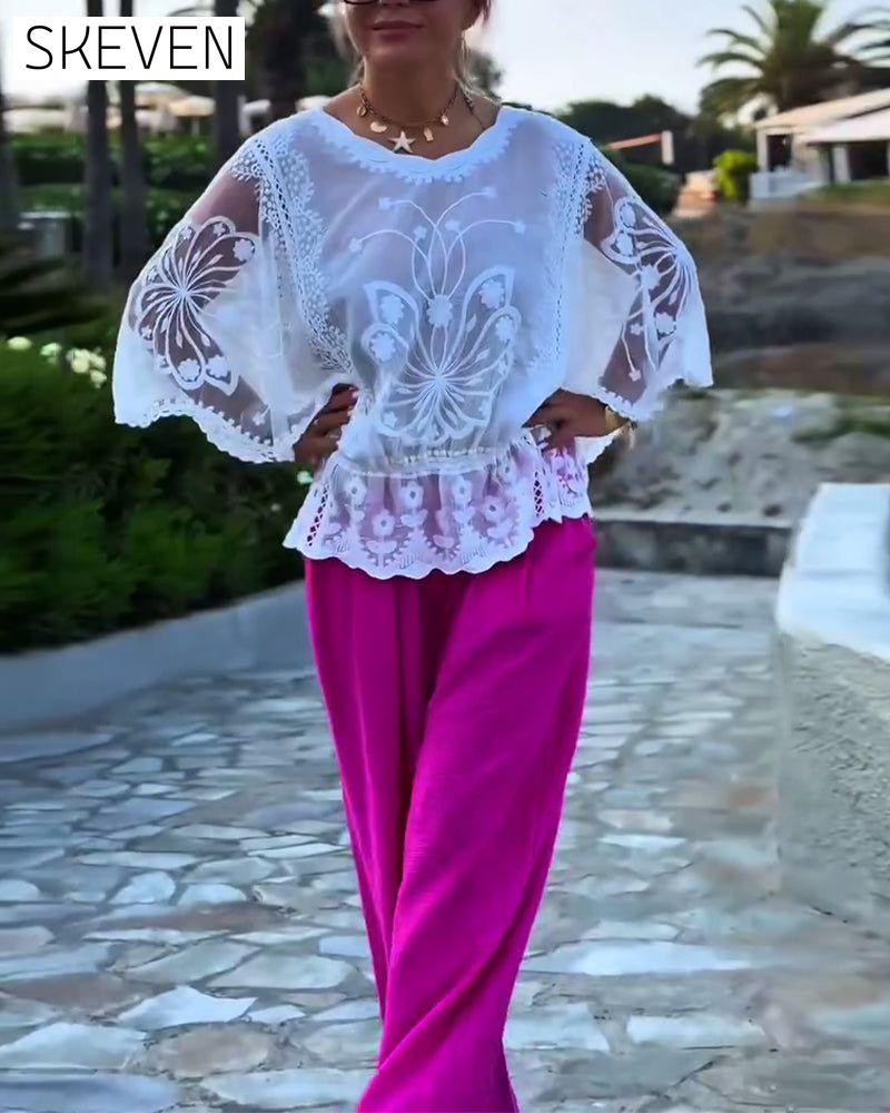 Blouse tendance unie