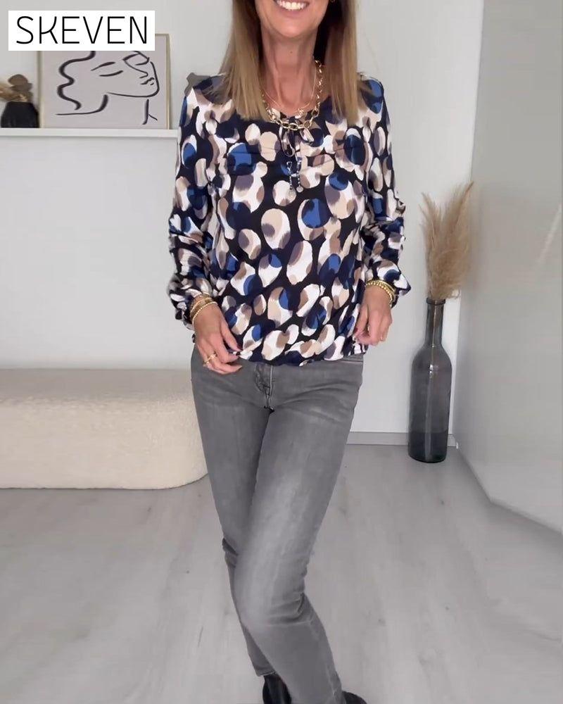 Blouse élégante à bretelles imprimées