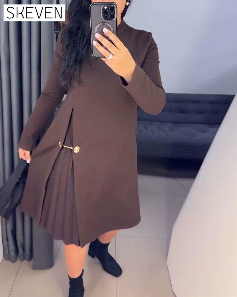 Robe élégante patchwork peinte