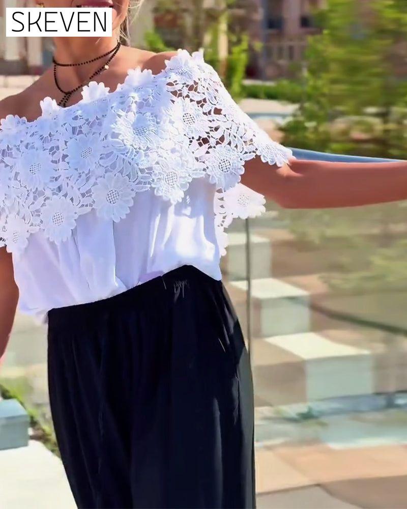 Blouse en dentelle tendance