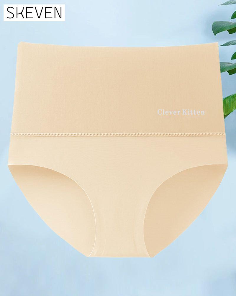 Nahtlose, hochgeschnittene, schlichte kurze Unterhose