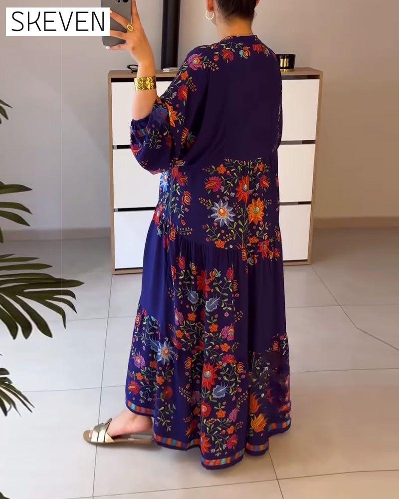 Elegantes Kleid mit Blumenmuster