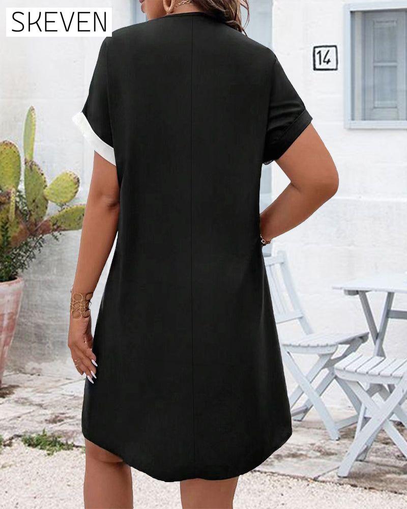Floral Print Short Sleeve Dress