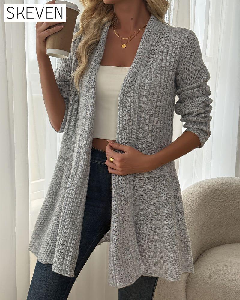 Mittellange Strickjacke