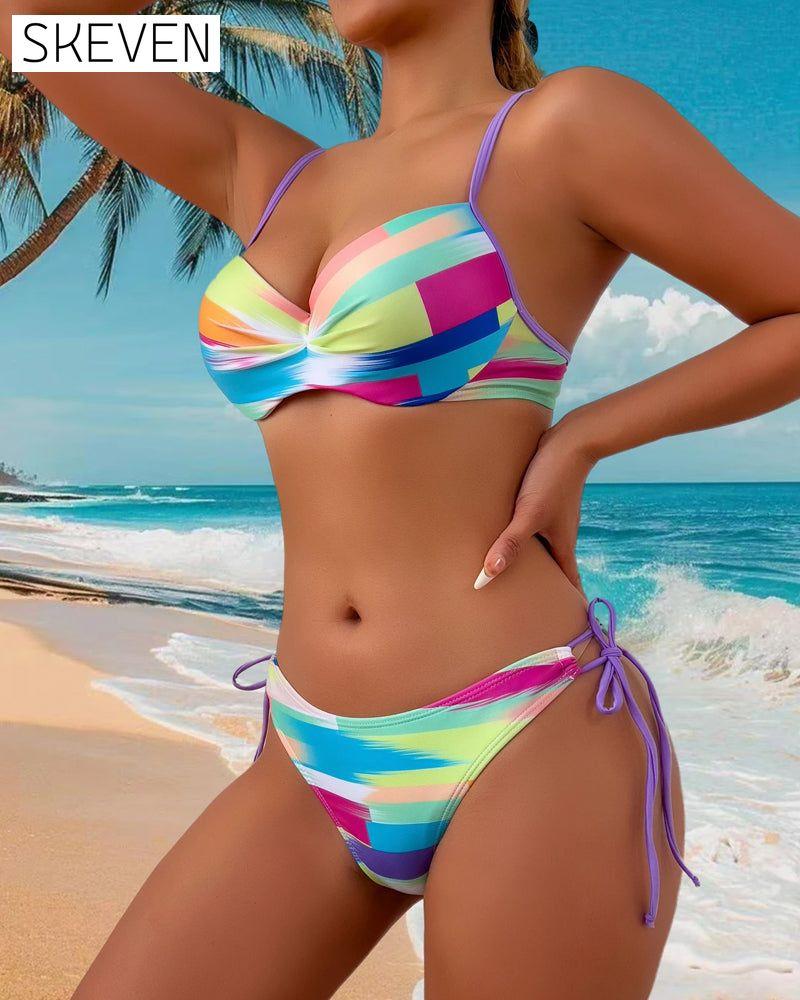 Two-Piece Printed Rope Bikini