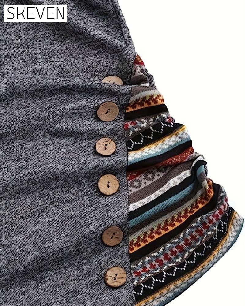 Lässiger Hoodie in Kontrastfarbe