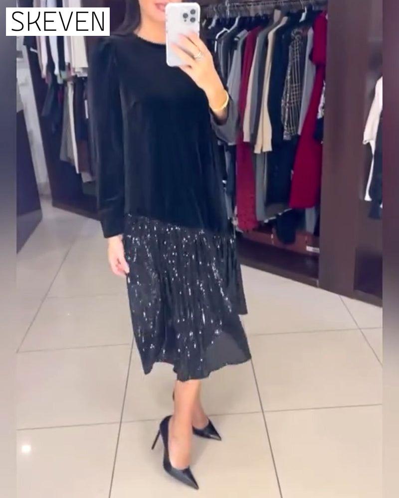 Lässiges Paillettenkleid