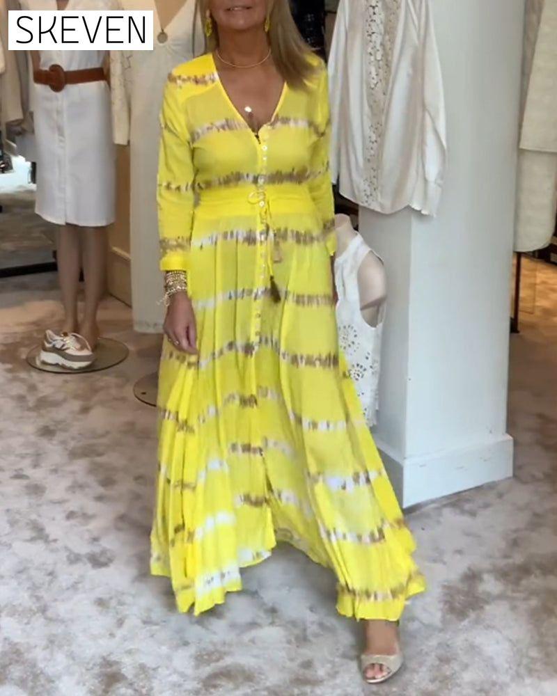 Elegantes langes Damenkleid für den Alltag