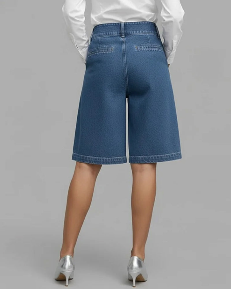 Denim Asymmetrical Pocket Pants