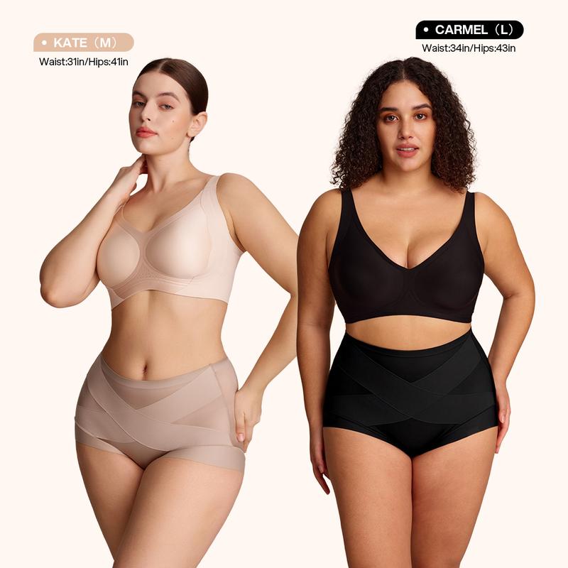💖💖Last Day-Buy 1 Get 3 Packs💖Plus-Size High-Waist Cross Tummy Control Panties