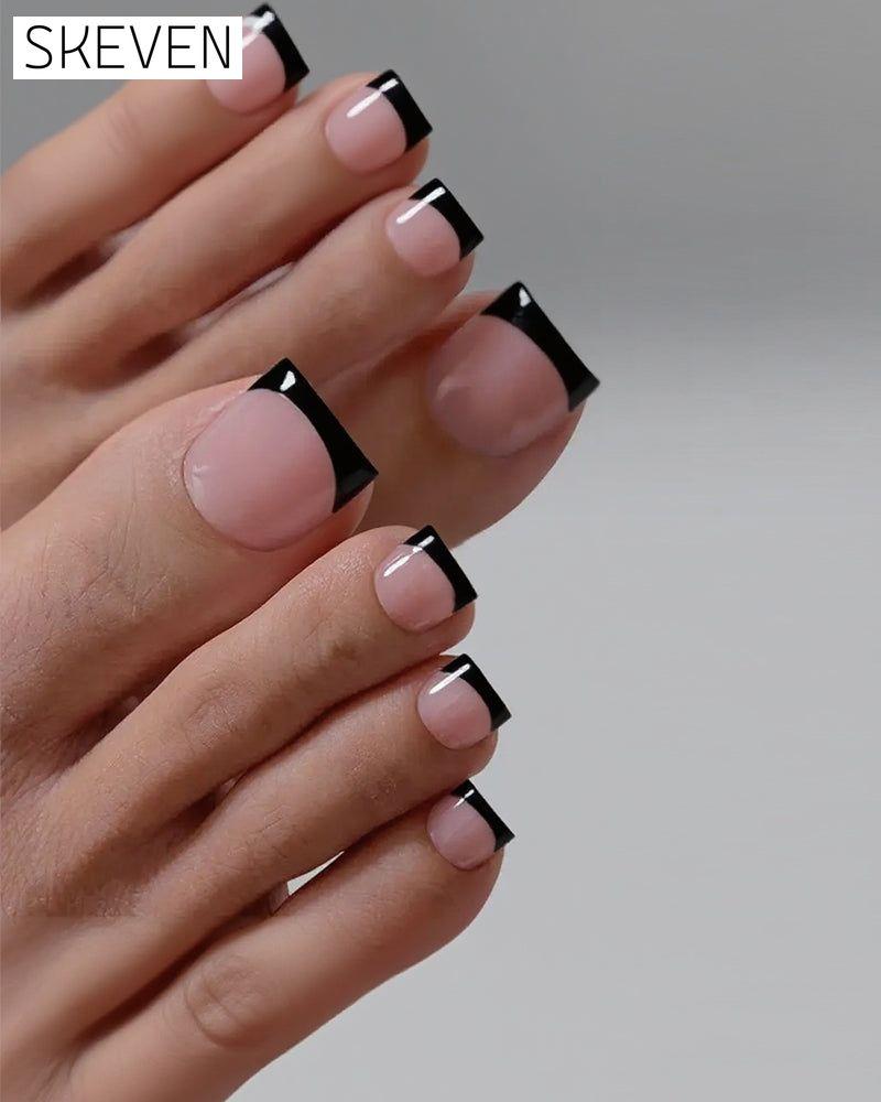 French Short Nude Toe Nails