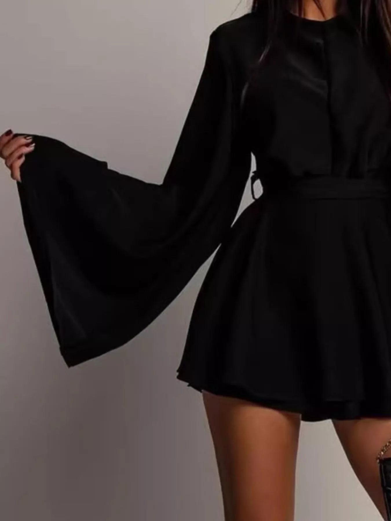 Flare Sleeve Mini Dress