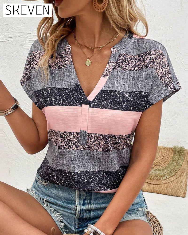 V-Neck Short-Sleeved T-Shirt