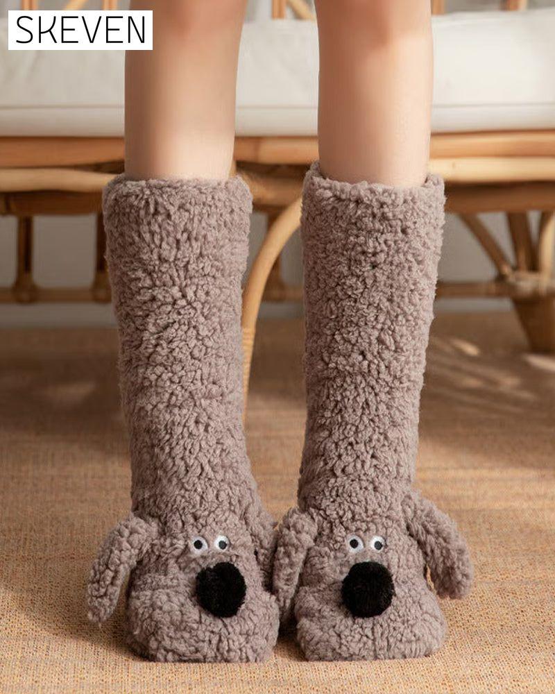 Cute Plush Dog Socks
