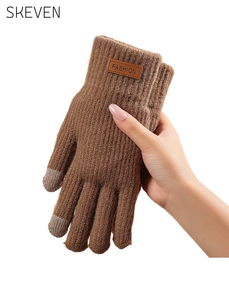 Warme Thermostrickhandschuhe für Touchscreens