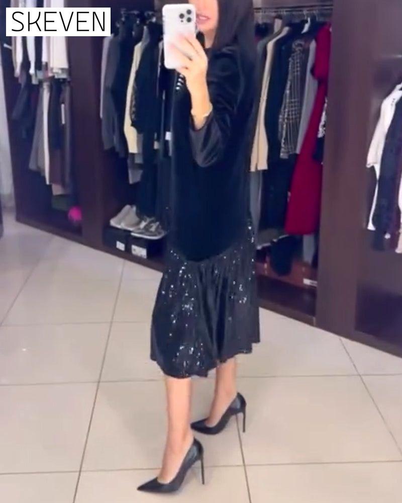 Lässiges Paillettenkleid