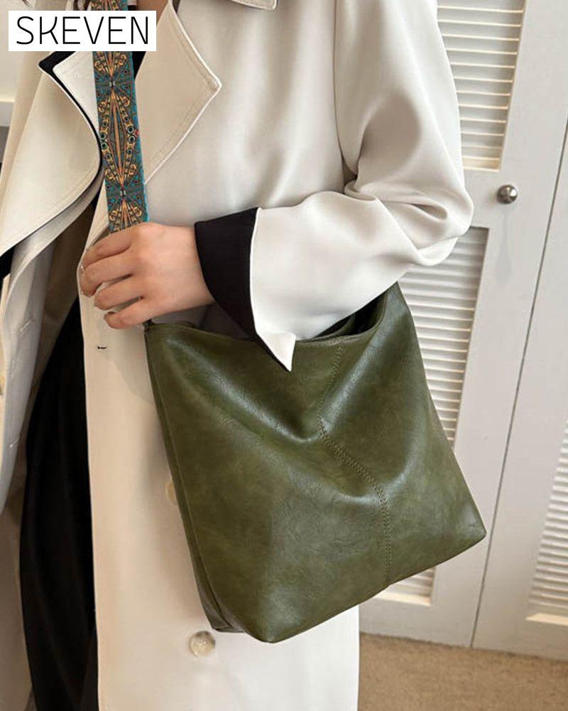 Sac seau vintage à bandoulière grande capacité
