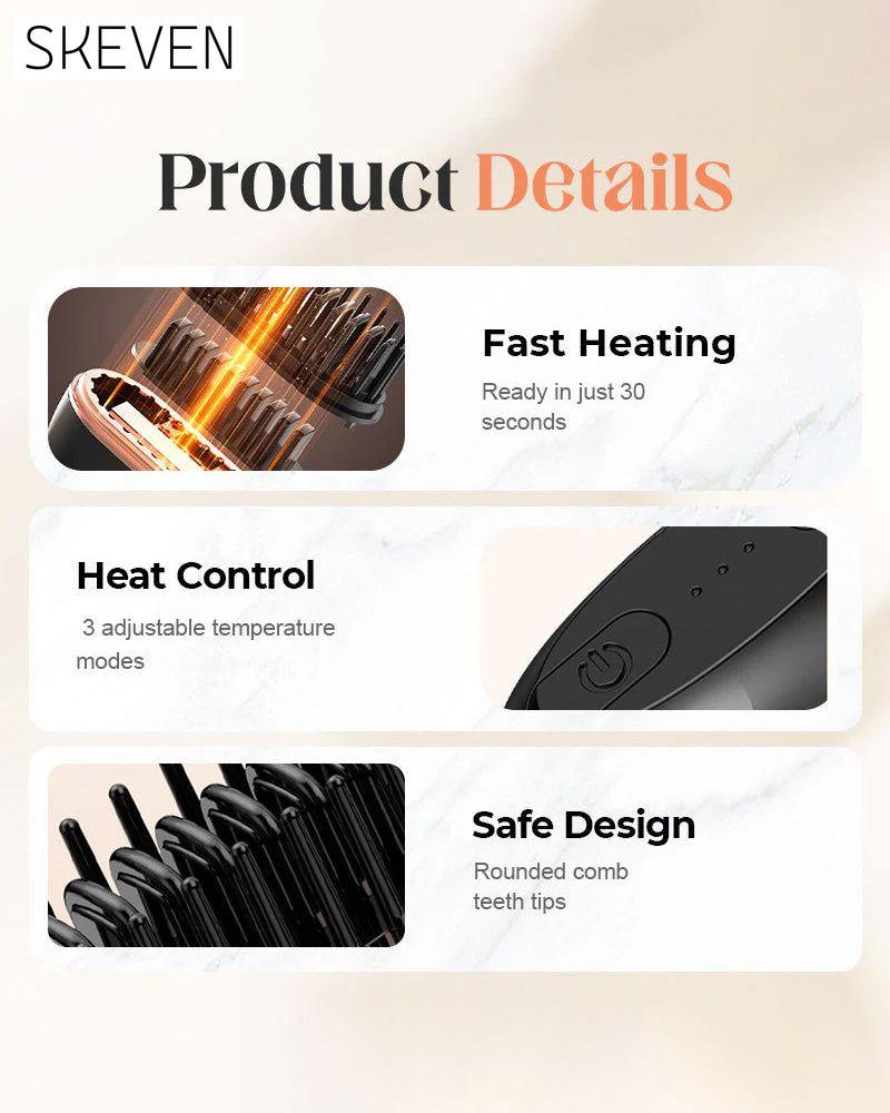 Mini Cordless Hair Straightener Comb