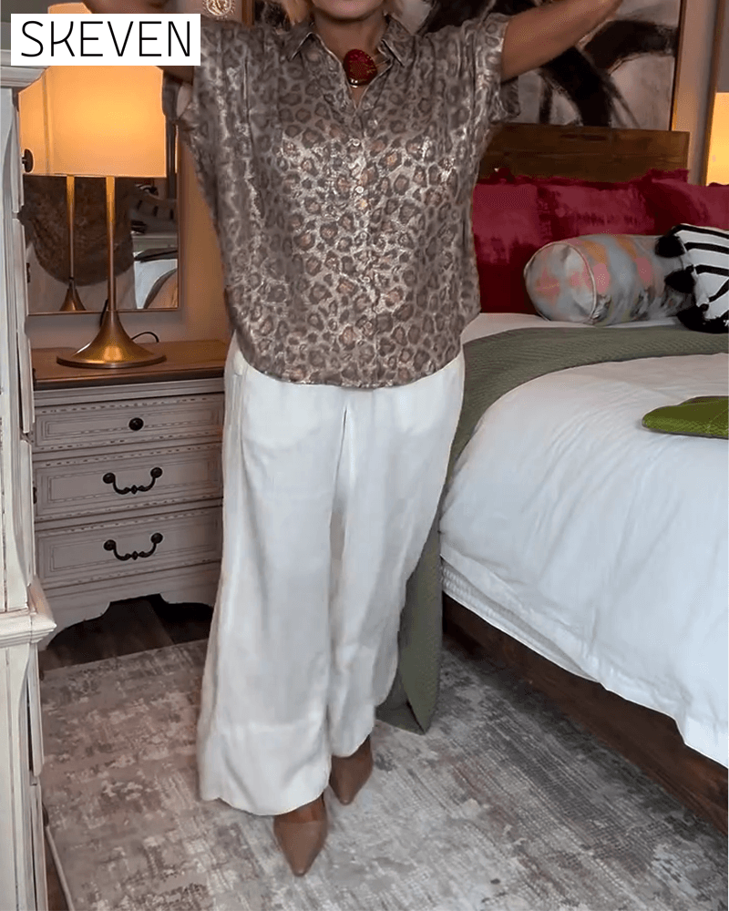 Casual Leopard Print Blouse