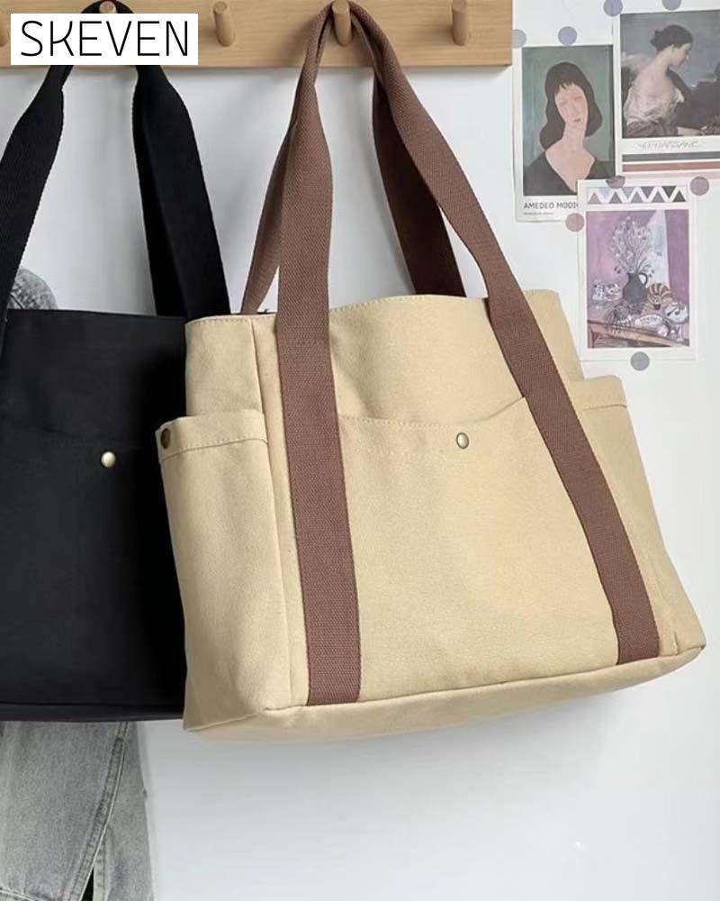 Geräumige Canvas-Tasche mit zwei Tragegriffen