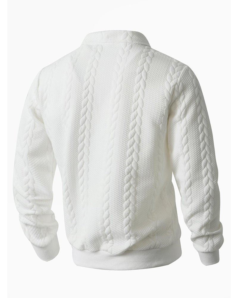 Lapel Half Zipper Casual Hoodie