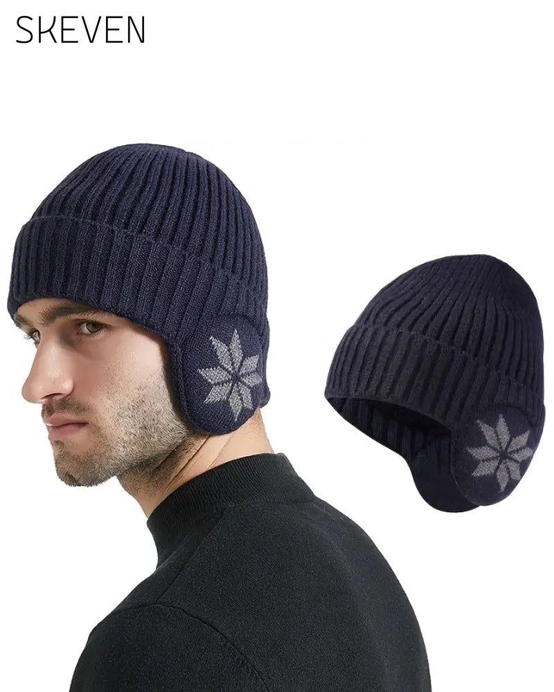 1 Stück Damen-Wintermütze mit Fleecefutter und Fleeceohren