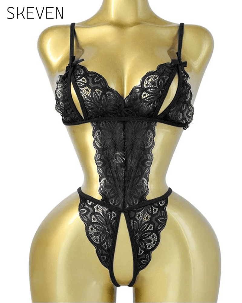 Lace Bowknot One-Piece Sexy Lingerie