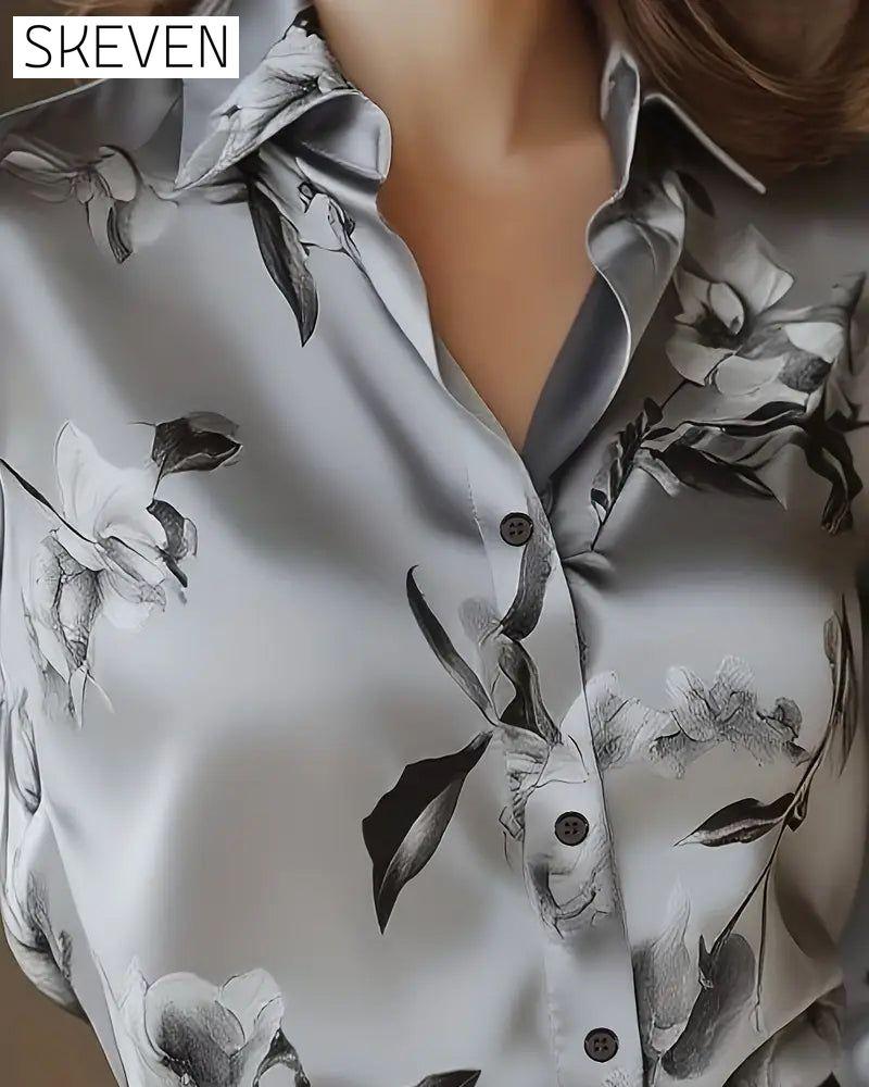 Hemd im Retro-Stil mit Blumenmuster