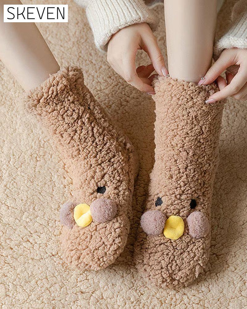 Cute Plush Dog Socks