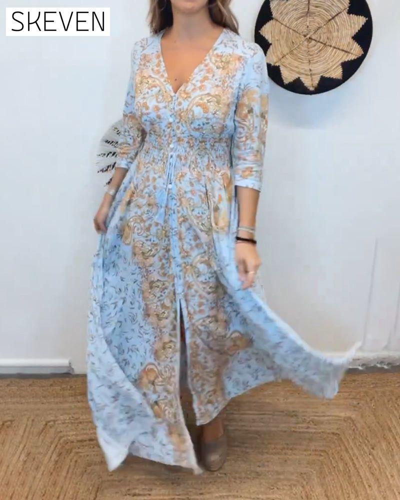 Elegantes langes Damenkleid für den Alltag