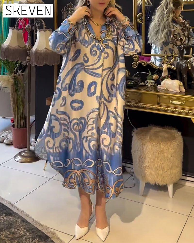 robe imprimée ample et élégante