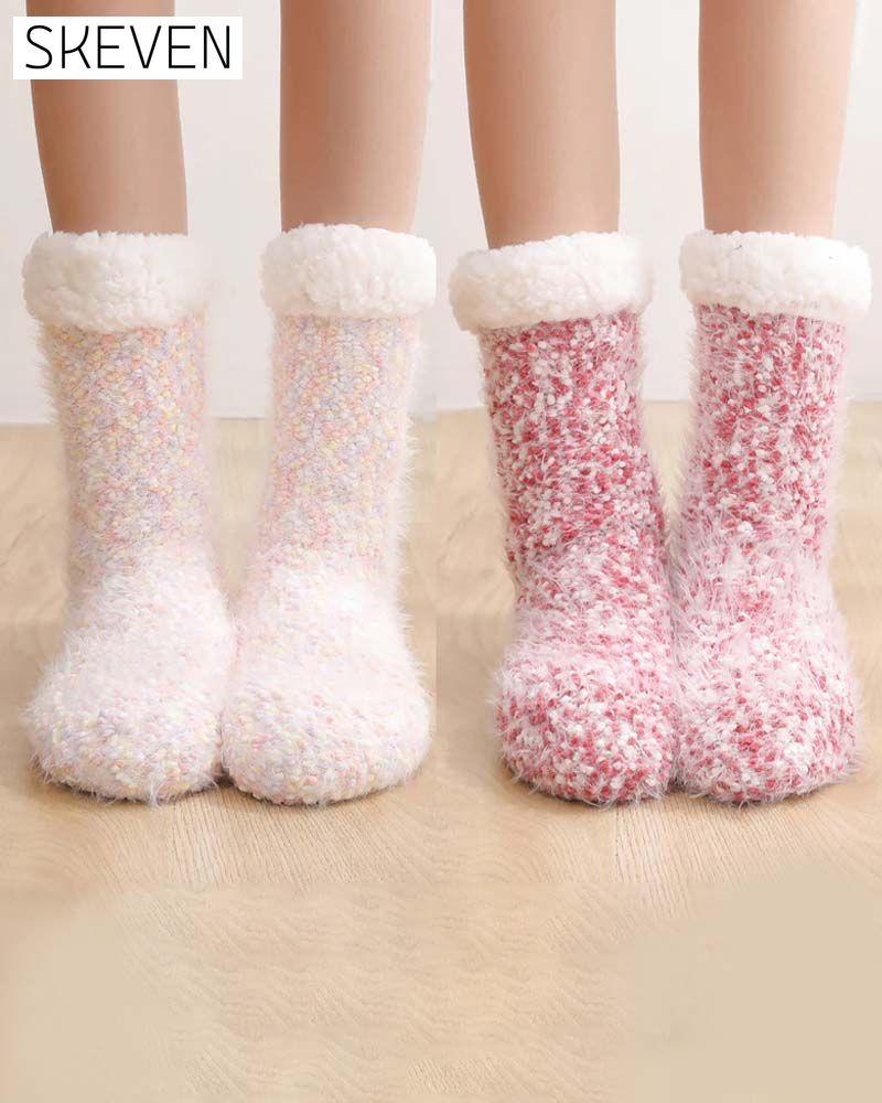 Cozy Lounge Slipper Socks with Grippers
