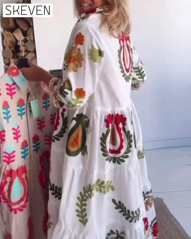 Floral Graphic Print Dress