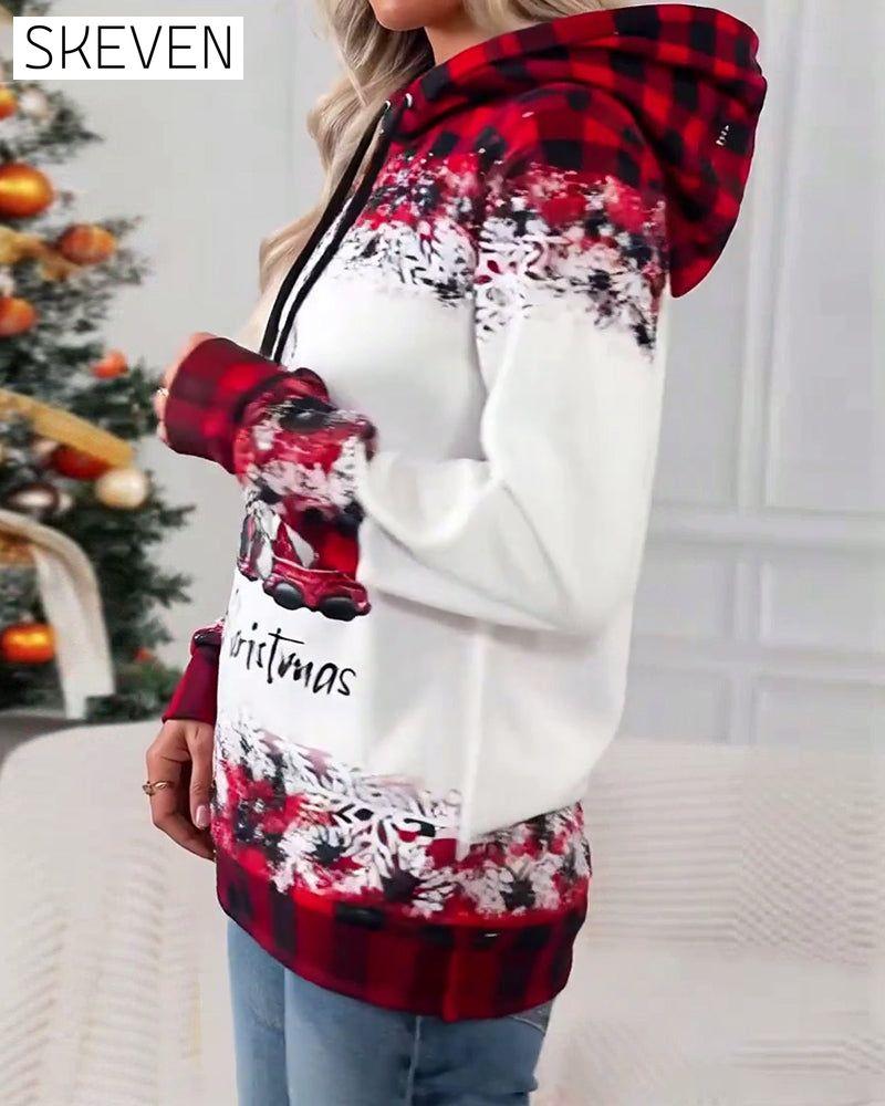 Hoodie mit Weihnachtsmann-Print