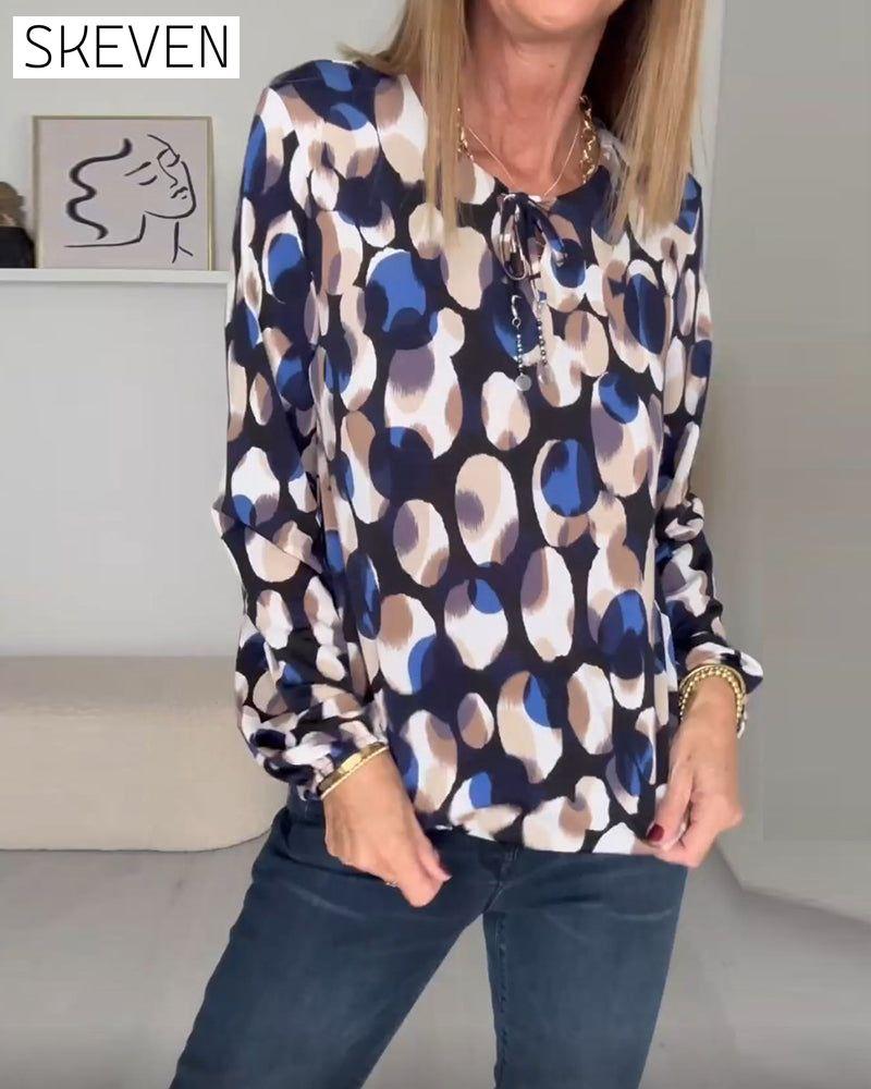 Blouse élégante à bretelles imprimées